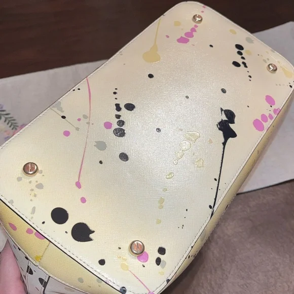 Henri Bendel West 57th Ltd Edition Splatter Paint Satchel Bag - Picture 4 of 14